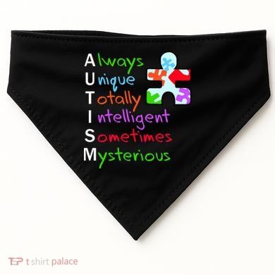 My Gift Is Autism: Always Unique Totally Intelligent Sometime Mysterious Puzzle USA-Made Doggie Bandana