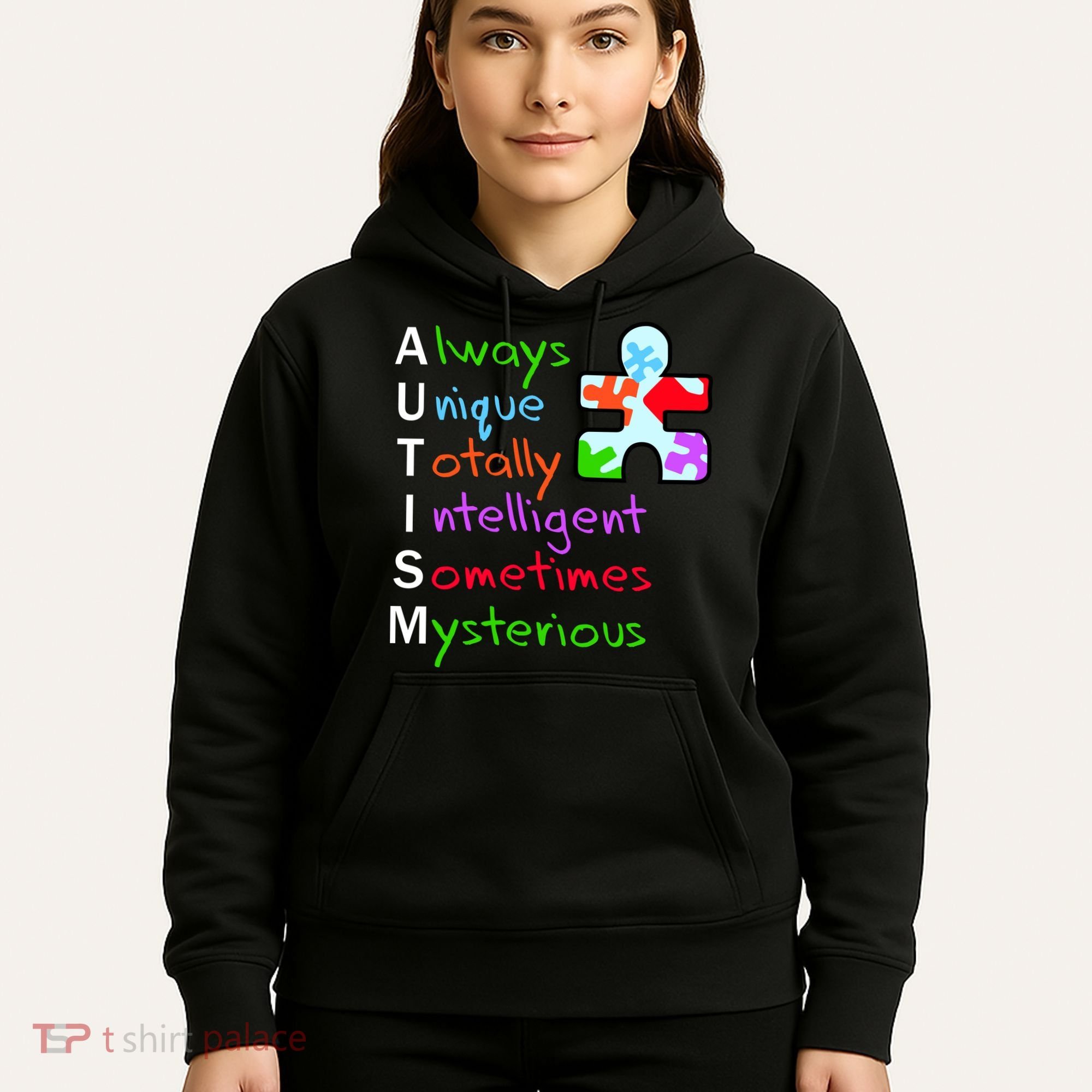 My Gift Is Autism: Always Unique Totally Intelligent Sometime Mysterious Puzzle Hoodie