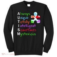 My Gift Is Autism: Always Unique Totally Intelligent Sometime Mysterious Puzzle Sweatshirt thumb 0