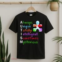 My Gift Is Autism: Always Unique Totally Intelligent Sometime Mysterious Puzzle T-Shirt thumb 2