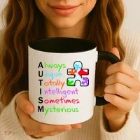 My Gift Is Autism: Always Unique Totally Intelligent Sometime Mysterious Puzzle Coffee Mug thumb 3