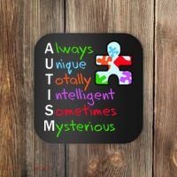 My Gift Is Autism: Always Unique Totally Intelligent Sometime Mysterious Puzzle Coaster thumb 0
