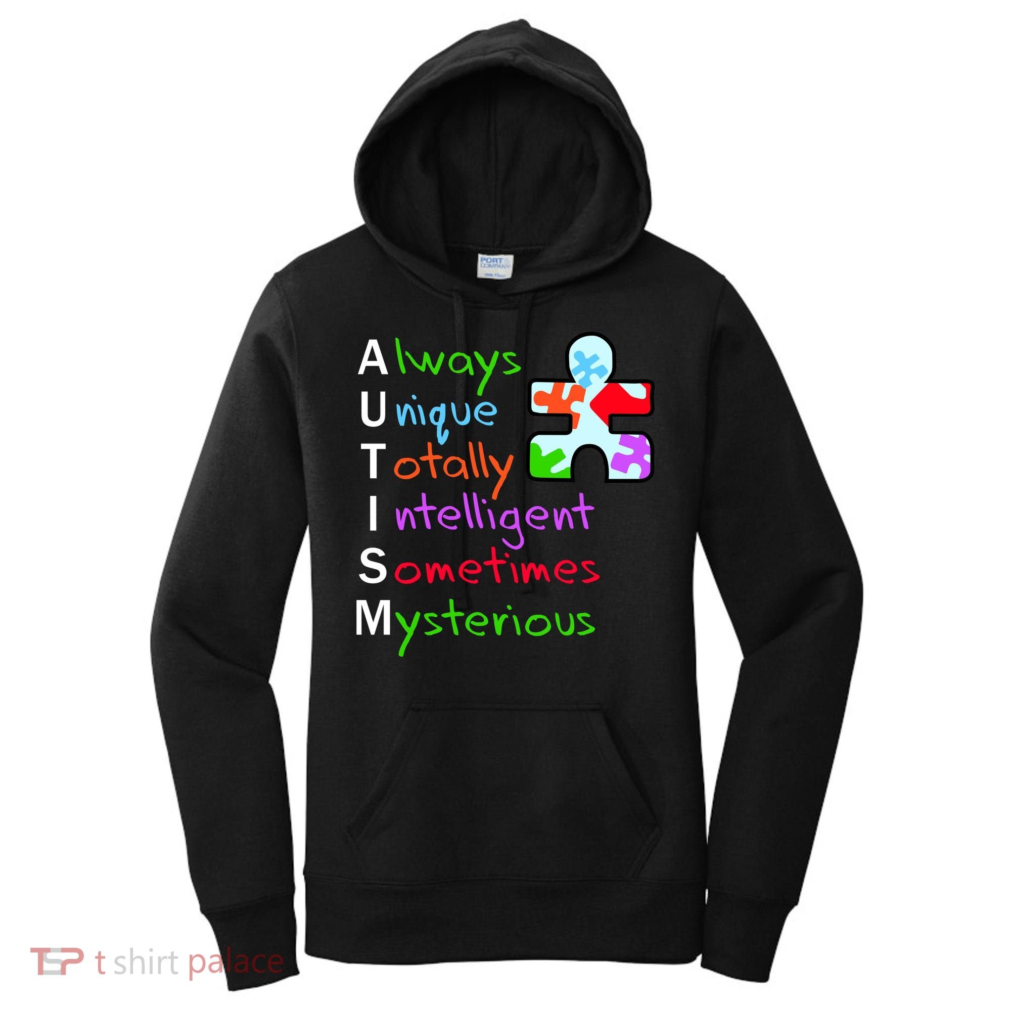 My Gift Is Autism: Always Unique Totally Intelligent Sometime Mysterious Puzzle Women's Hoodie