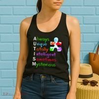 My Gift Is Autism: Always Unique Totally Intelligent Sometime Mysterious Puzzle Women's Tank Top thumb 2