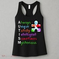 My Gift Is Autism: Always Unique Totally Intelligent Sometime Mysterious Puzzle Women's Tank Top thumb 3