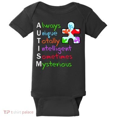 My Gift Is Autism: Always Unique Totally Intelligent Sometime Mysterious Puzzle Baby Bodysuit