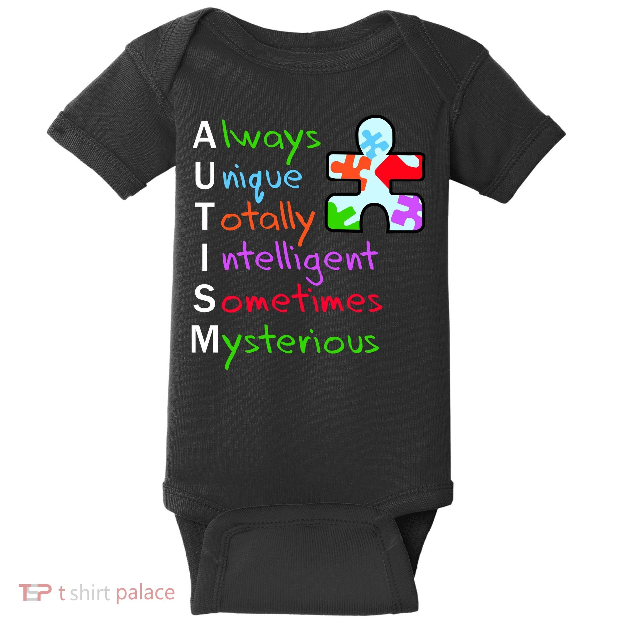 My Gift Is Autism: Always Unique Totally Intelligent Sometime Mysterious Puzzle Baby Bodysuit
