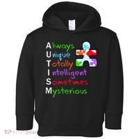 My Gift Is Autism: Always Unique Totally Intelligent Sometime Mysterious Puzzle Toddler Hoodie thumb 0