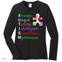 My Gift Is Autism: Always Unique Totally Intelligent Sometime Mysterious Puzzle Women's Long Sleeve Shirt thumb 0