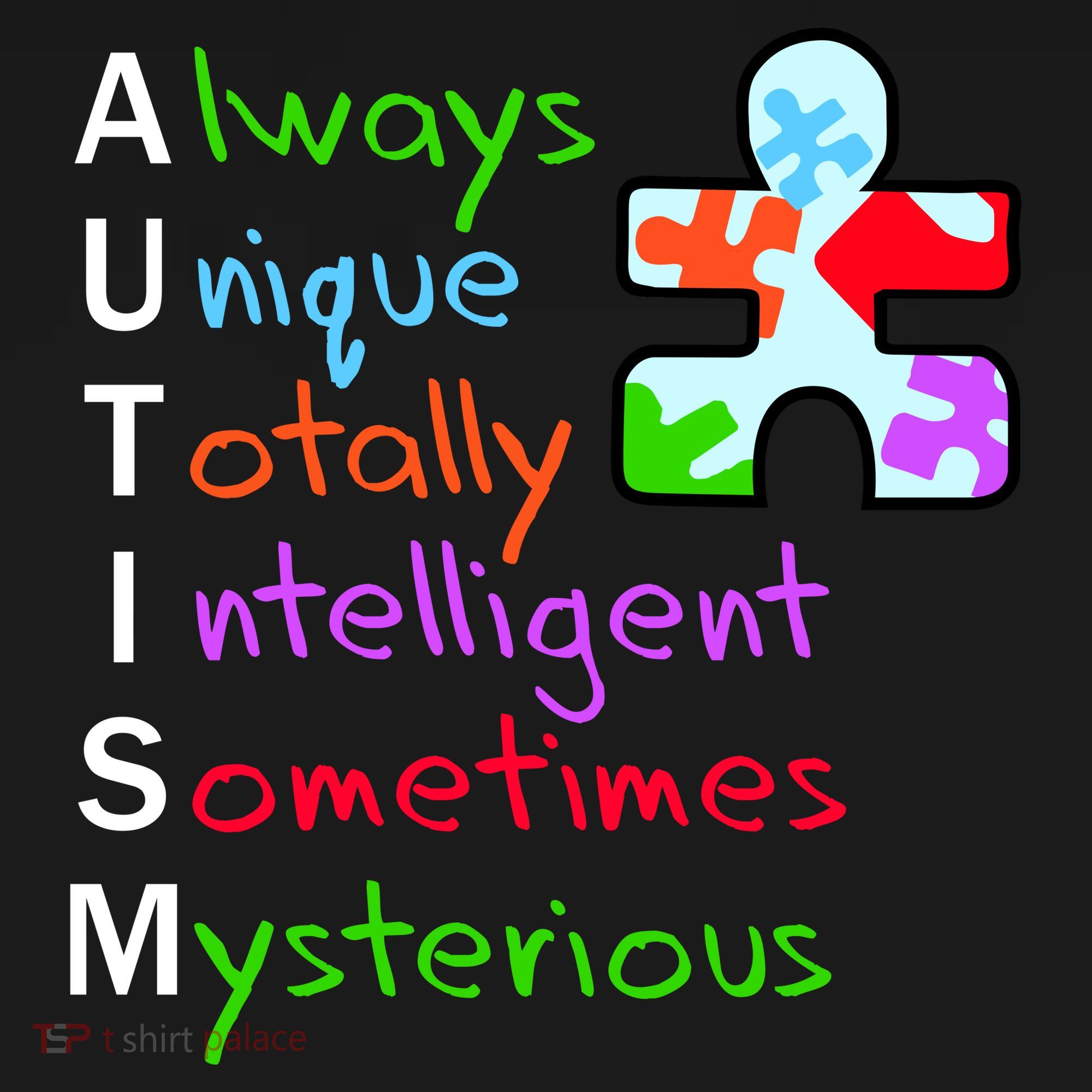 My Gift Is Autism: Always Unique Totally Intelligent Sometime Mysterious Puzzle Women's Long Sleeve Shirt