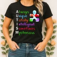 My Gift Is Autism: Always Unique Totally Intelligent Sometime Mysterious Puzzle Women's T-Shirt thumb 2