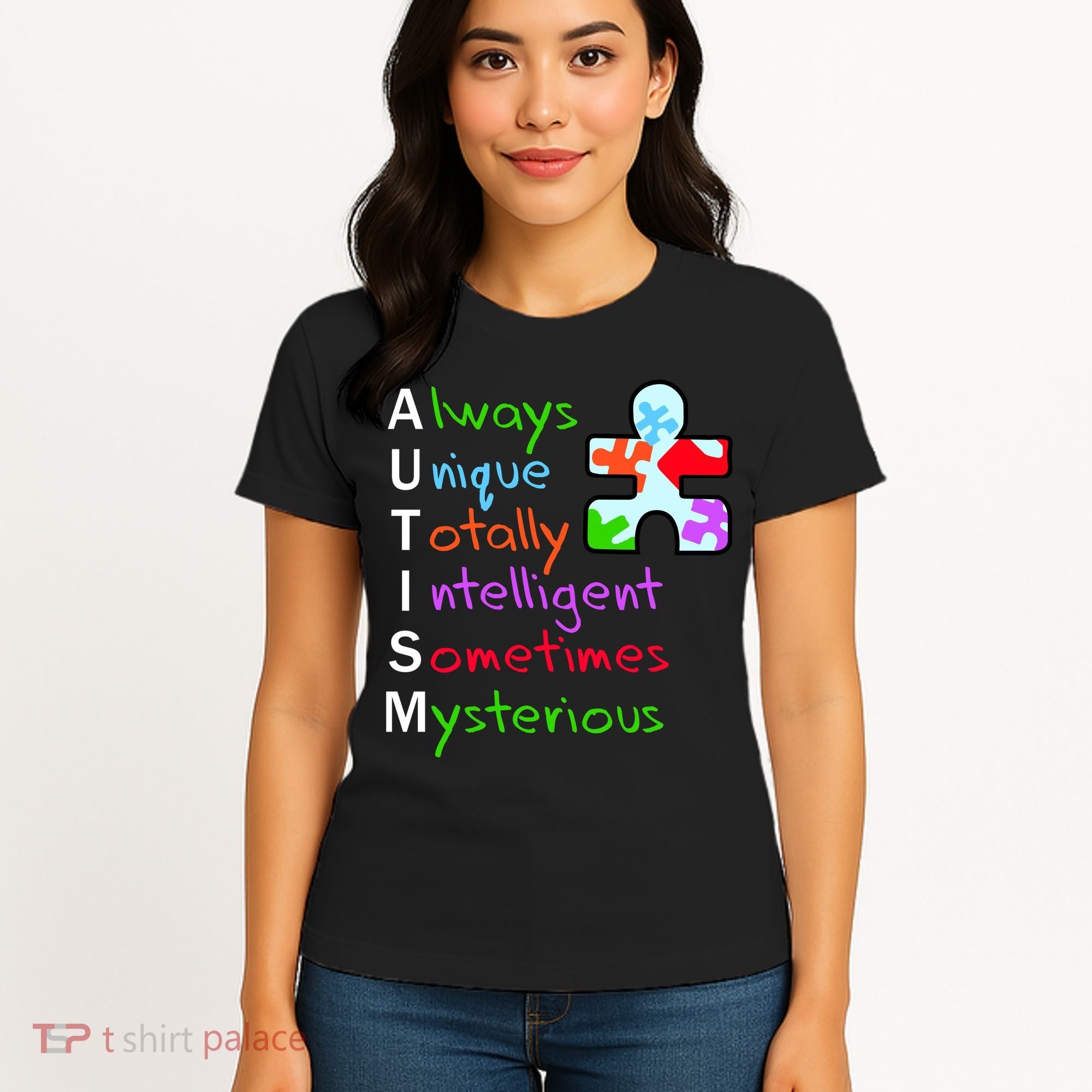 My Gift Is Autism: Always Unique Totally Intelligent Sometime Mysterious Puzzle Women's T-Shirt