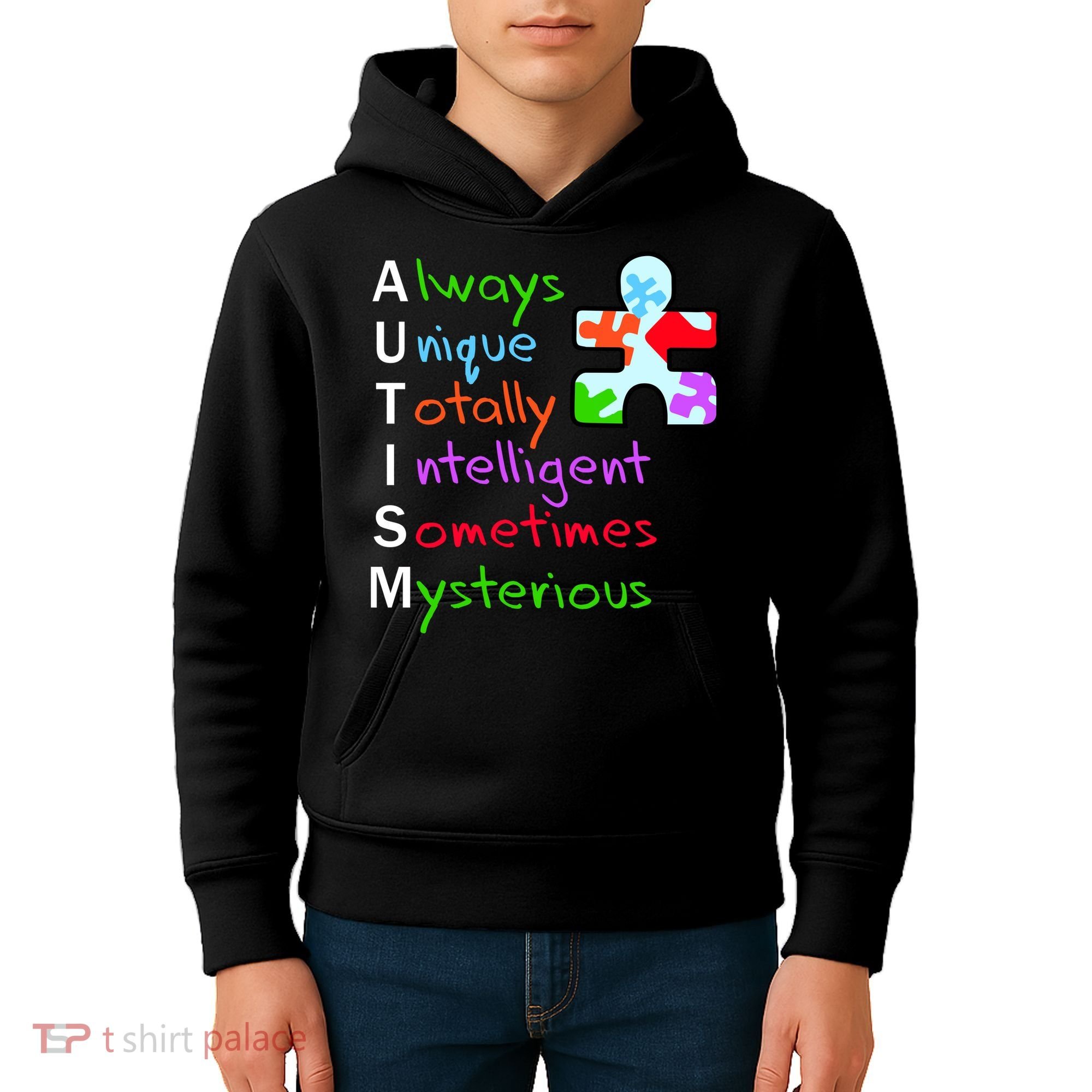 My Gift Is Autism: Always Unique Totally Intelligent Sometime Mysterious Puzzle Kids Hoodie