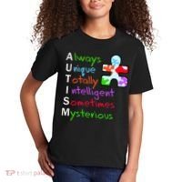 My Gift Is Autism: Always Unique Totally Intelligent Sometime Mysterious Puzzle Kids T-Shirt thumb 2