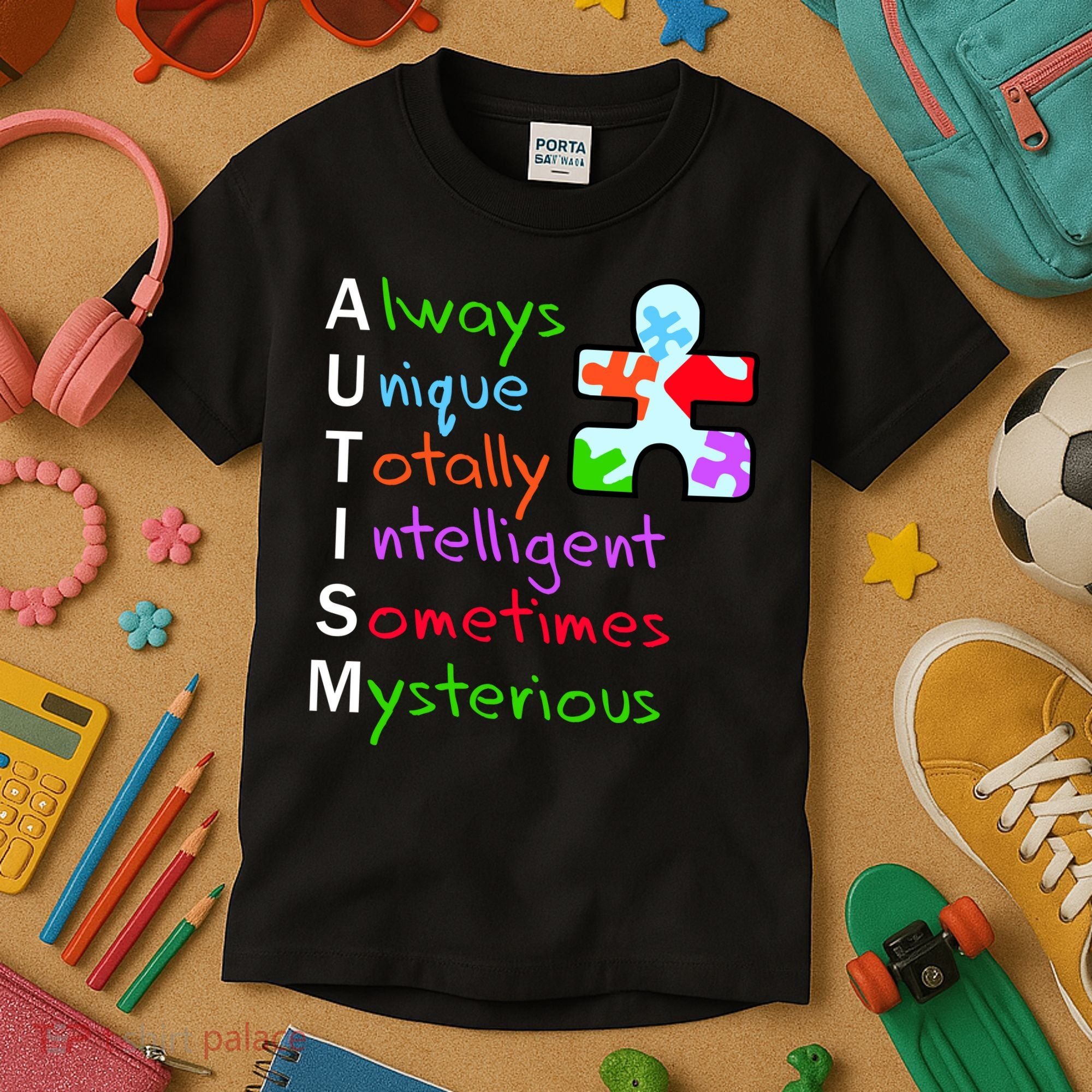 My Gift Is Autism: Always Unique Totally Intelligent Sometime Mysterious Puzzle Kids T-Shirt