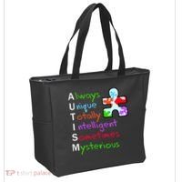 My Gift Is Autism: Always Unique Totally Intelligent Sometime Mysterious Puzzle Tote Bag thumb 2