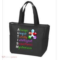 My Gift Is Autism: Always Unique Totally Intelligent Sometime Mysterious Puzzle Tote Bag thumb 3