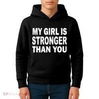 My Girl Is Stronger Than You Kids Hoodie thumb 4