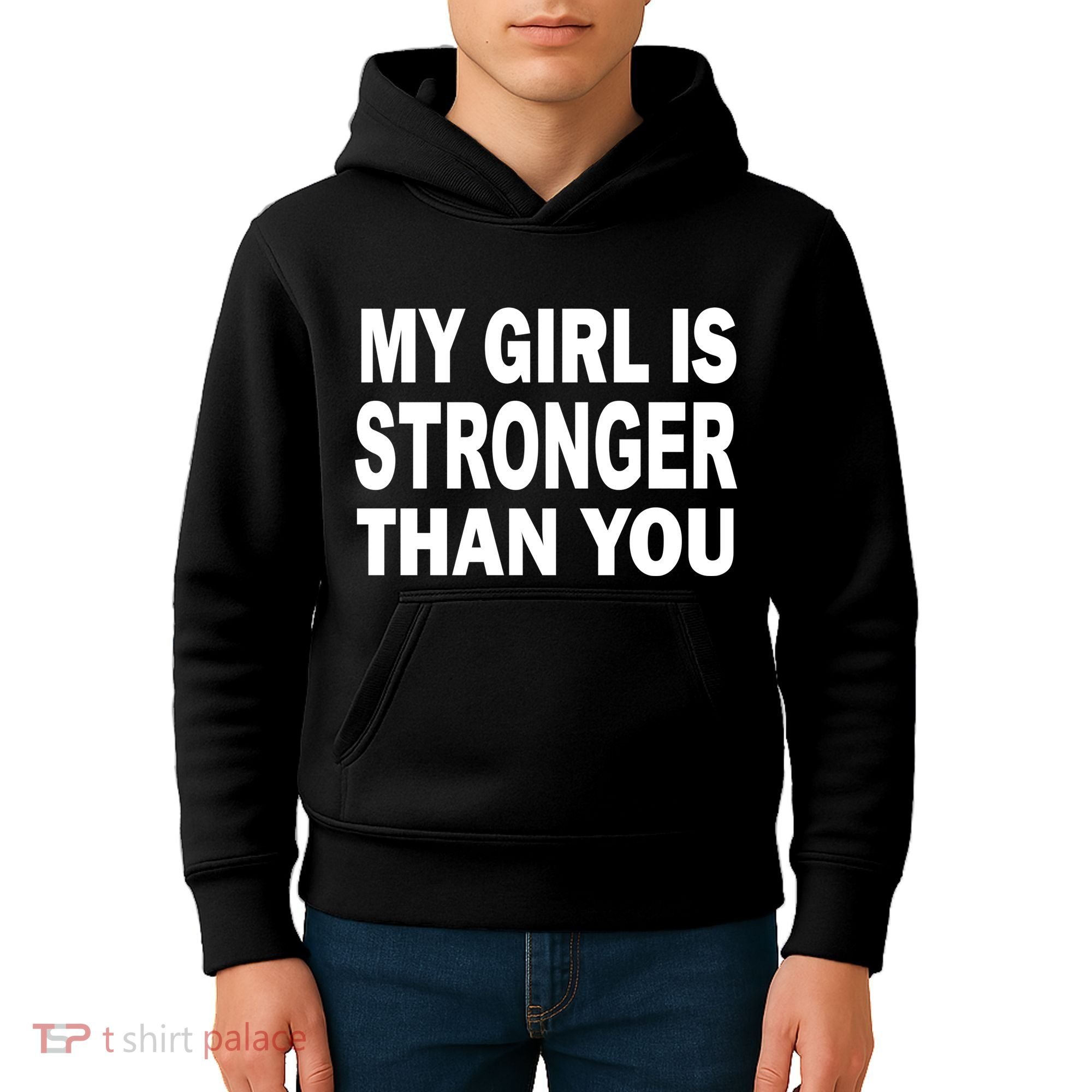 My Girl Is Stronger Than You Kids Hoodie
