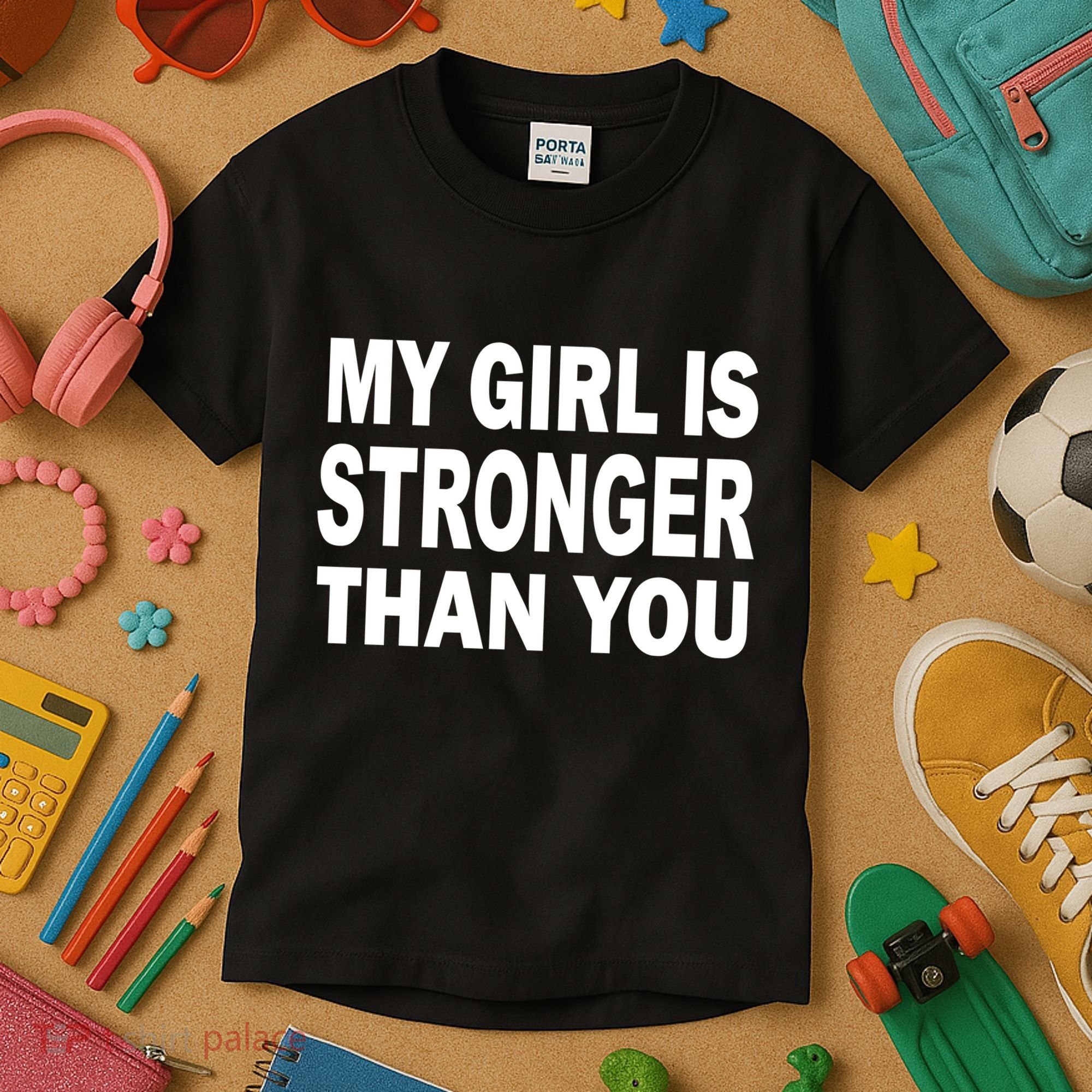 My Girl Is Stronger Than You Kids T-Shirt
