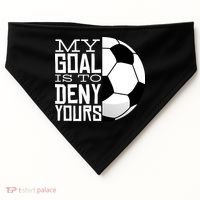 My Goal Is To Deny Yours Funny Soccer USA-Made Doggie Bandana thumb 0
