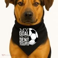 My Goal Is To Deny Yours Funny Soccer USA-Made Doggie Bandana thumb 1