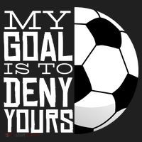 My Goal Is To Deny Yours Funny Soccer Hat thumb 2