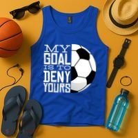 My Goal Is To Deny Yours Funny Soccer Tank Top thumb 4
