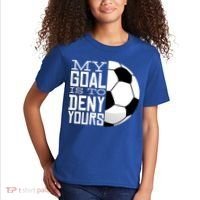 My Goal Is To Deny Yours Funny Soccer Kids T-Shirt thumb 2