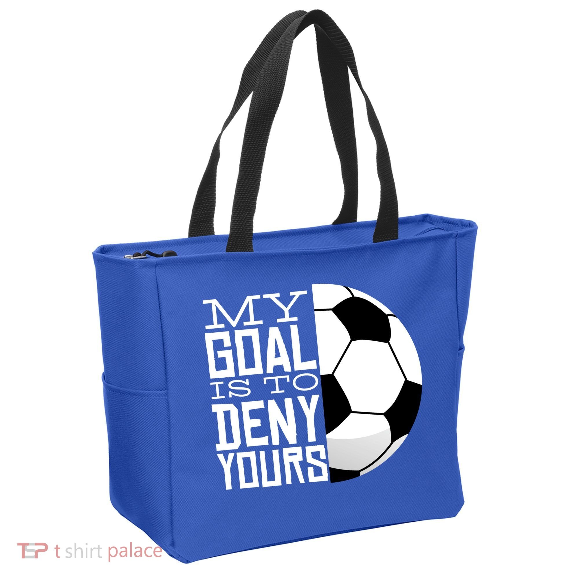 My Goal Is To Deny Yours Funny Soccer Tote Bag
