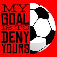 My Goal Is To Deny Yours Funny Soccer Santa Hat thumb 1