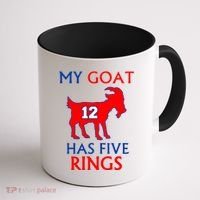 My Goat #12 Has Five Rings New England Football Champs Coffee Mug thumb 1