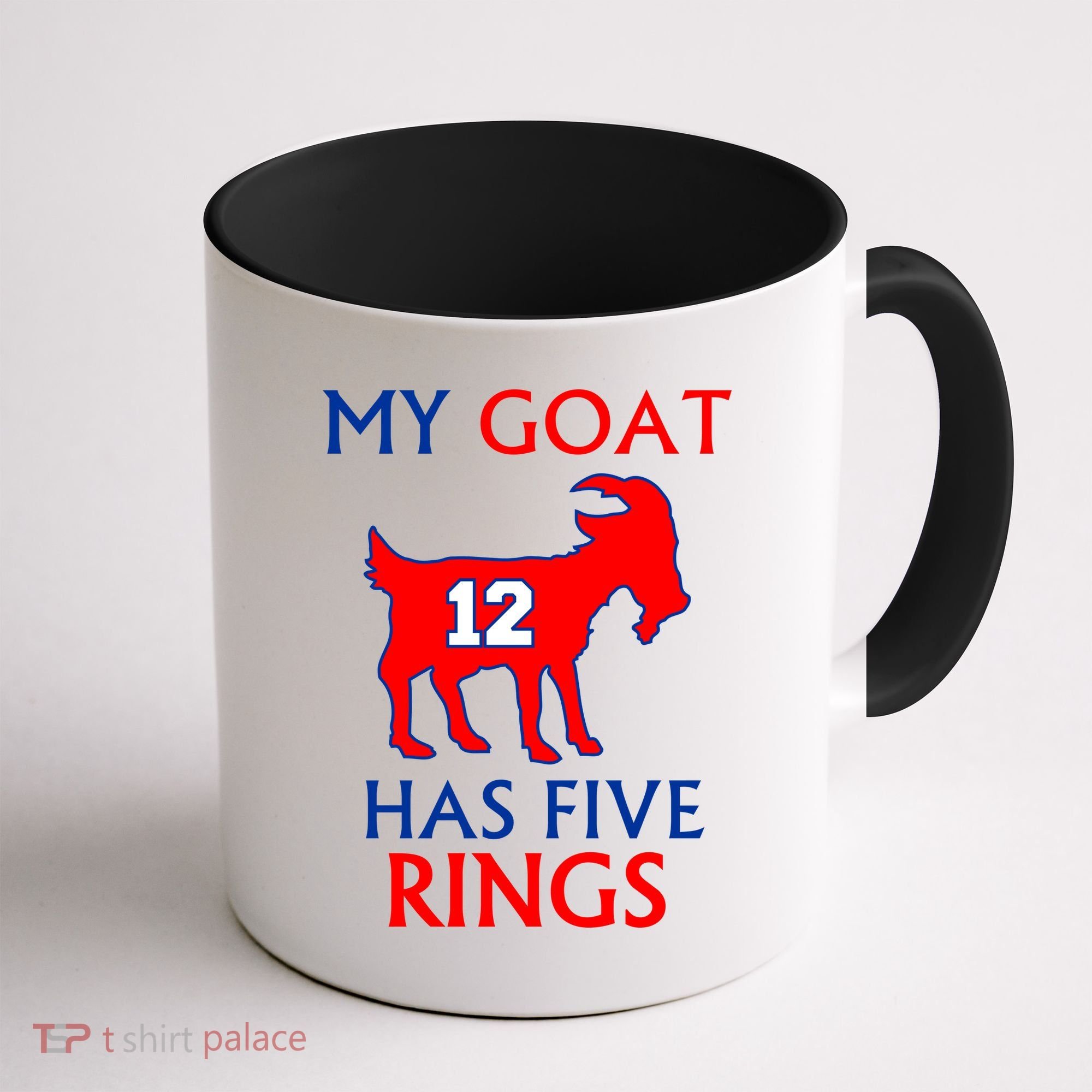 My Goat #12 Has Five Rings New England Football Champs Coffee Mug
