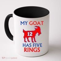 My Goat #12 Has Five Rings New England Football Champs Coffee Mug thumb 0
