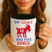 My Goat #12 Has Five Rings New England Football Champs Coffee Mug thumb 3