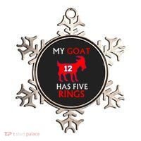My Goat #12 Has Five Rings New England Football Champs Ornament thumb 0