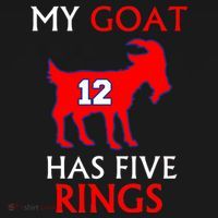 My Goat #12 Has Five Rings New England Football Champs Ornament thumb 1