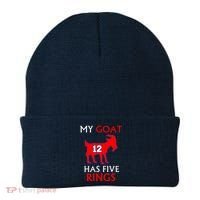 My Goat #12 Has Five Rings New England Football Champs Beanie thumb 0