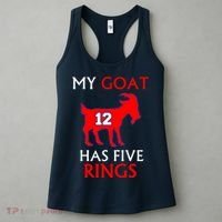My Goat #12 Has Five Rings New England Football Champs Women's Tank Top thumb 3