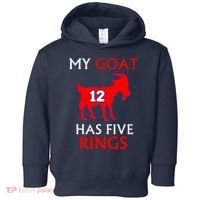 My Goat #12 Has Five Rings New England Football Champs Toddler Hoodie thumb 0