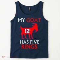 My Goat #12 Has Five Rings New England Football Champs Tank Top thumb 2