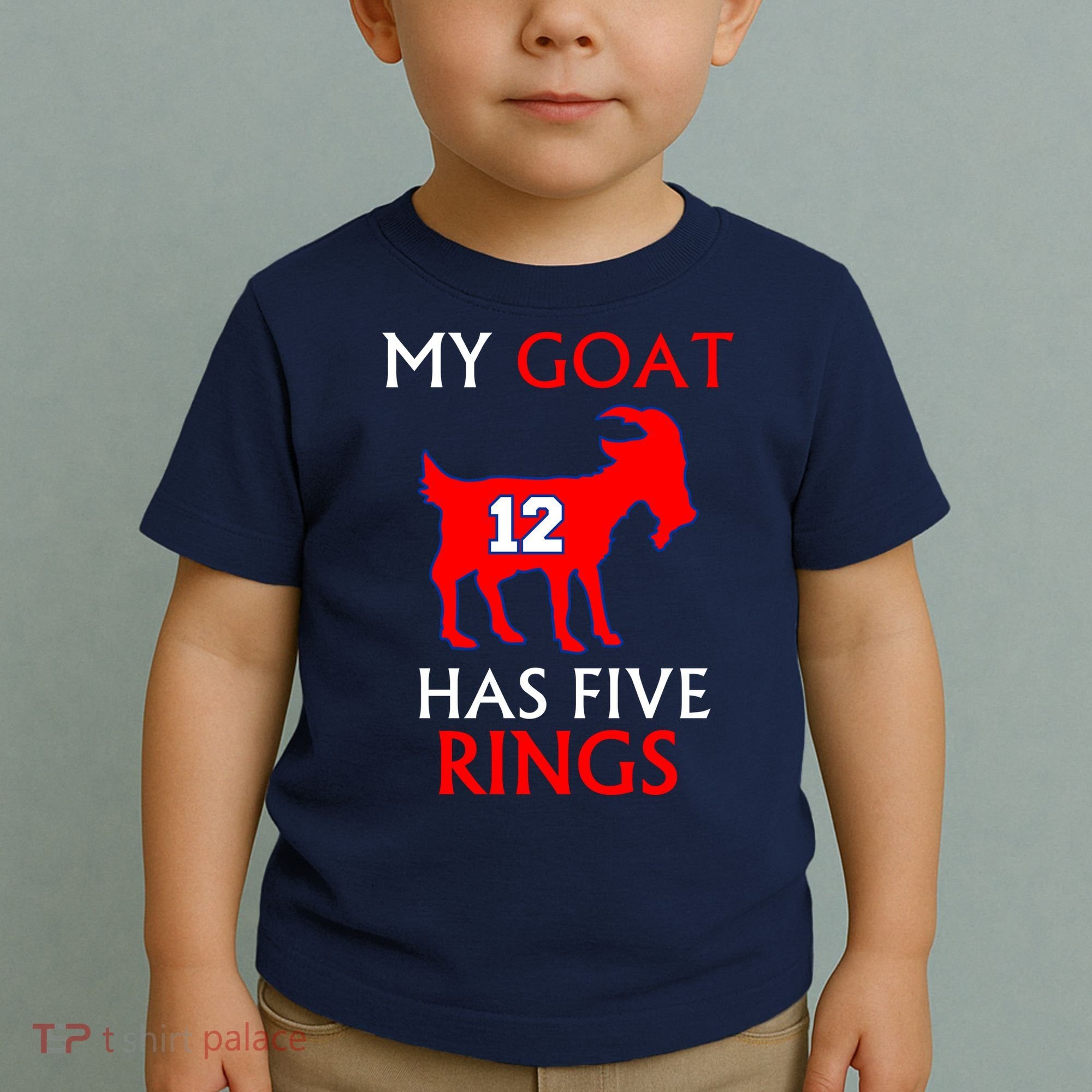 My Goat #12 Has Five Rings New England Football Champs Toddler T-Shirt