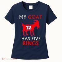 My Goat #12 Has Five Rings New England Football Champs Women's T-Shirt thumb 0