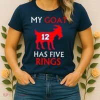 My Goat #12 Has Five Rings New England Football Champs Women's T-Shirt thumb 2