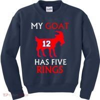 My Goat #12 Has Five Rings New England Football Champs Kids Sweatshirt thumb 0