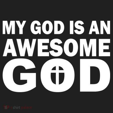 My God Is An Awesome God 7 Panel Mesh Trucker Snapback Hat