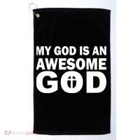 My God Is An Awesome God Golf Towel thumb 0
