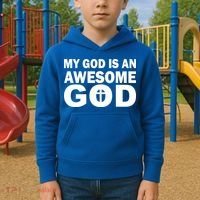 My God Is An Awesome God Kids Hoodie thumb 2