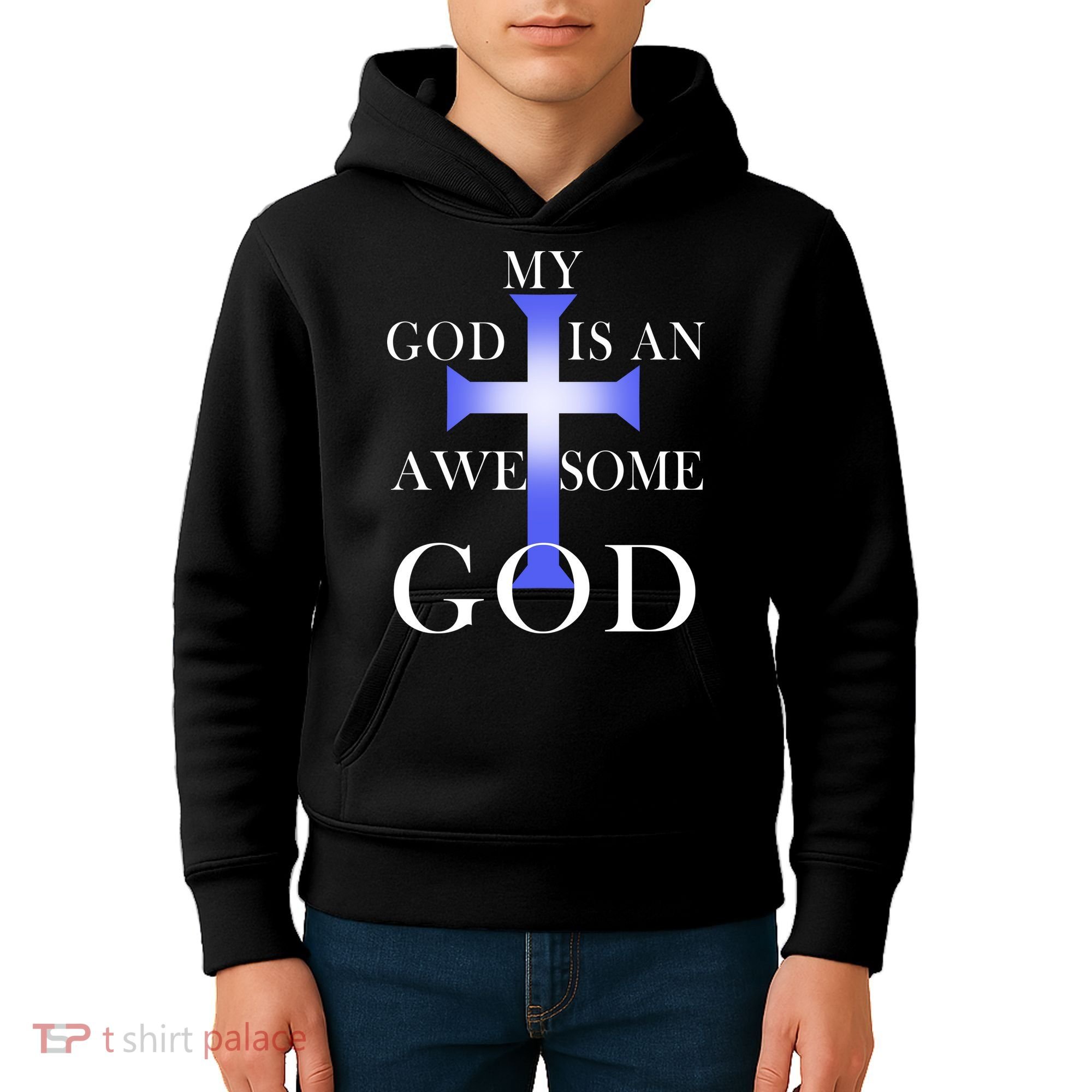 My God Is An Awesome God Jesus Kids Hoodie