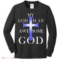 My God Is An Awesome God Jesus Kids Long Sleeve Shirt thumb 0